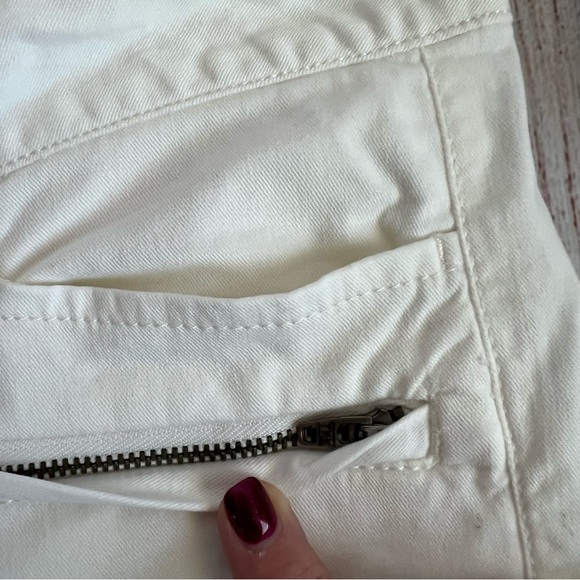 LOFT Ann Taylor Cream Summer Skinny Pants 8 - Picture 6 of 8